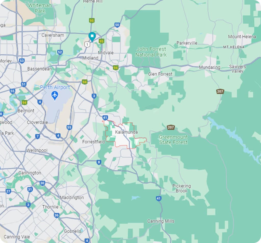 Kalamunda Plumbing Location Map