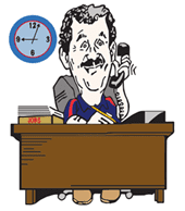 Cartoon Max Answering Phone